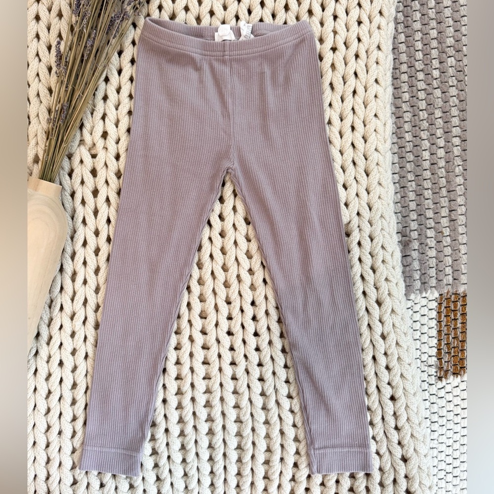 Jamie Kay Kids Ribbed Lavender  Leggings